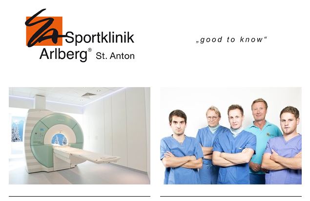Telefonansagen für die Sportklinik Arlberg