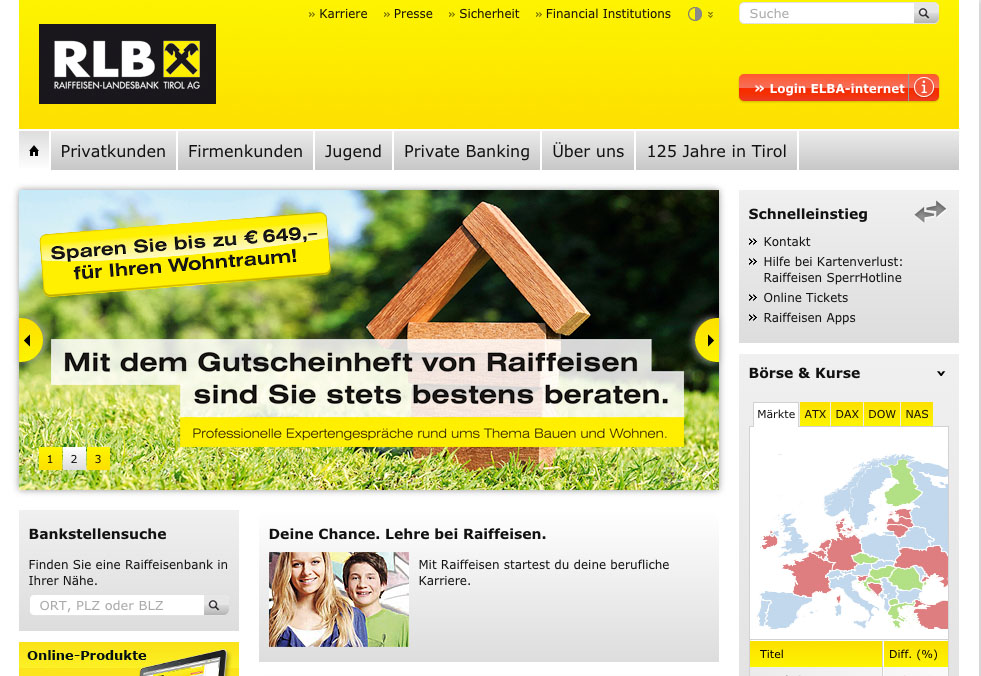 Telefonansagen für die Raiffeisen Landesbank