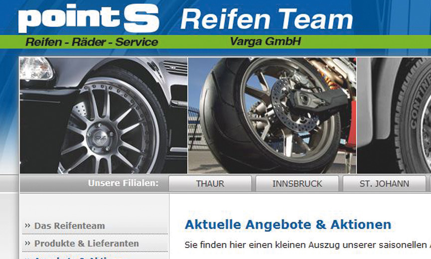 Telefonansagen für das Reifenteam point S